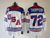 Men's USA #72 Tage Thompson White 2025-2026 Stitched Jersey
