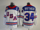 Men's USA #34 Auston Matthews White 2025-2026 With C Patch Stitched Jersey