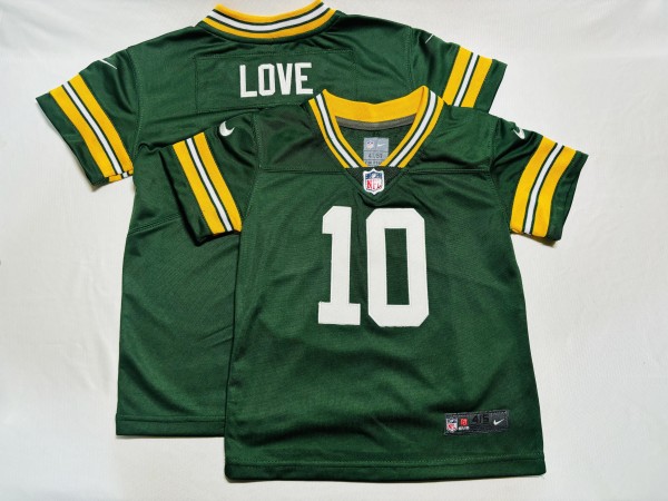 Green Bay Packers #10 Jordan Love Green Vapor Untouchable Limited Toddlers Jersey
