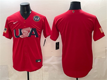 Men's USA Baseball Blank Red 2026 World Baseball Classic United States 250th Anniversary Jersey
