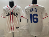 Men's USA Baseball #16 Smith White 2026 World Baseball Classic Jersey