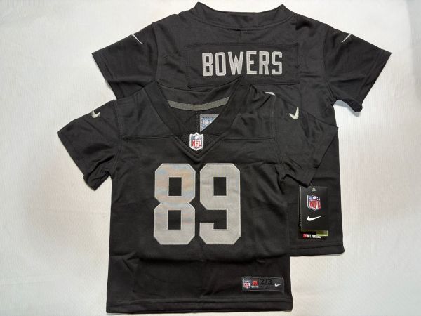 Las Vegas Raiders #89 Brock Bowers Black Vapor Untouchable Limited Toddlers Jersey