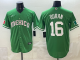 Men's Mexico Baseball Born x Raised #16 Duran Green 2026 World Baseball Classic Jersey