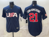 Men's USA Baseball #21 Pete Crow-Armstrong Navy 2026 World Baseball Classic Jersey