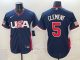 Men's USA Baseball #5 Clement Navy 2026 World Baseball Classic Jersey