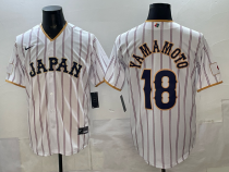 Men's USA Baseball #18 Yamamoto White 2026 World Baseball Classic Jersey