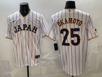 Men's USA Baseball #25 Okamoto White 2026 World Baseball Classic Jersey