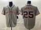 MLB San Francisco Giants #25 Barry Bonds Grey Game Jersey