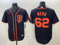 MLB San Francisco Giants #62 Webb Black Game Jersey