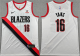 Men's Portland Trail Blazers #16 Yang Hansen White Association Edition Stitched Jersey