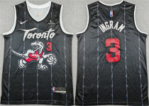 Men's Toronto Raptors #3 Brandon Ingram Black 2025-26 City Edition Stitched Jersey