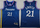 Men's Philadelphia 76ers #21 Joel Embiid Navy 2025-26 City Edition Stitched Jersey