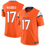 Men's Denver Broncos #17 Jaylen Waddle Orange 2026 F.U.S.E. Vapor Limited Jersey