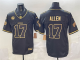 Men's Buffalo Bills #17 Josh Allen Black Gold 2025 F.U.S.E. “Rivalries” With 4-Star C Patch Jersey