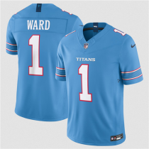 Men's Tennessee Titans #1 Cameron Ward Light Blue 2026 F.U.S.E. Vapor Limited Jersey