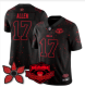 Men's Buffalo Bills #17 Josh Allen Black 2025 F.U.S.E. 'Stranger Things Edition' Vapor Limited Jersey