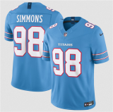 Men's Tennessee Titans #98 Jeffery Simmons Light Blue 2026 F.U.S.E. Vapor Limited Jersey