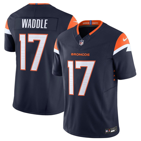 Youth Denver Broncos #17 Jaylen Waddle Navy 2026 F.U.S.E. Vapor Limited Jersey
