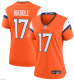 Women Denver Broncos #17 Jaylen Waddle Orange 2026 F.U.S.E. Vapor Limited Jersey