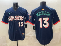 Men's San Diego Padres #13 Manny Machado Obsidian 2026 City Connect Limited Jersey