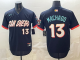 Men's San Diego Padres #13 Manny Machado Obsidian 2026 City Connect Stadium Jersey
