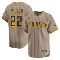 Men's San Diego Padres #22 Mason Miller Brown Limited Stitched Baseball Jersey