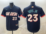 Men's San Diego Padres #23 Fernando Tatis Jr. Obsidian 2026 City Connect Stadium Jersey