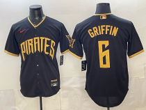 Men's Pittsburgh Pirates #6 Griffin Black 2026 City Connect Stadium Stitched Jersey