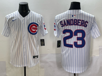 Men's Chicago Cubs #23 Ryne Sandberg White 'Ryne Sandberg Tribute' Vapor Limited V2 Jersey