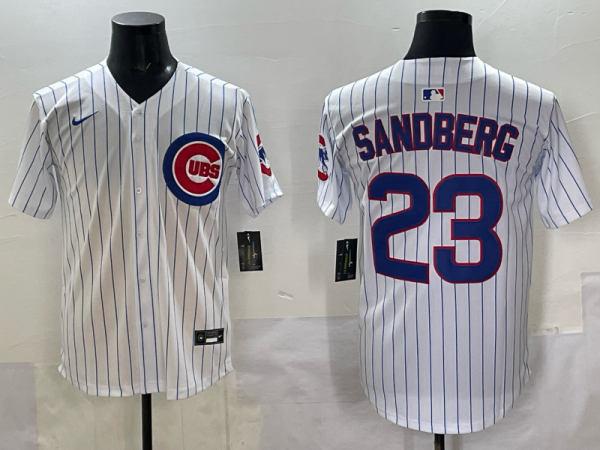 Men's Chicago Cubs #23 Ryne Sandberg White 'Ryne Sandberg Tribute' Vapor Limited V2 Jersey
