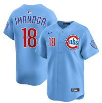 Men's Chicago Cubs #18 Shota Imanaga Blue 2024/25 2nd Alternate Limited Stitched Jersey