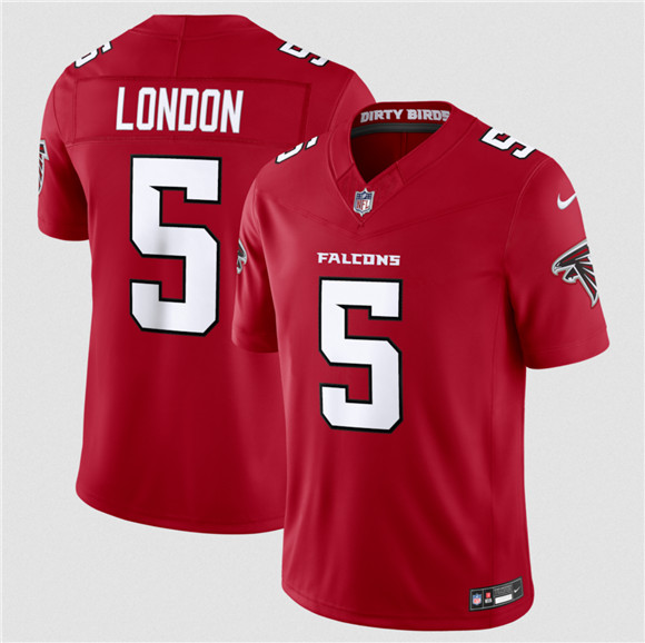Men's Atlanta Falcons #5 Drake London Red 2026 New F.U.S.E. Vapor Untouchable Limited