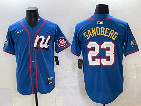 Men's Chicago Cubs #23 Ryne Sandberg National League Blue 2025 All-Star Edition Limited Jersey
