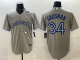 Men's Toronto Blue Jays #34 Kevin Gausman Gray 2025 World Series Cool Base Stitched Jersey