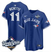 Men's Toronto Blue Jays #11 Bo Bichette Blue 2025 World Series 2025 World Series Home Jersey