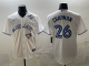 Men's Toronto Blue Jays #26 Matt Chapman White 2025 World Series 2025 World Series Home Jersey
