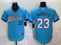 MLB Atlanta Braves #23 Michael Harris II Powder Blue 2026 City Connect Stadium Stitched Jersey