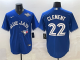 Men's Toronto Blue Jays #22 Ernie Clement Blue 2025 World Series 2025 World Series Home Jersey