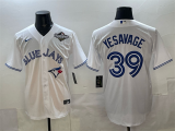 Men's Toronto Blue Jays #39 Trey Yesavage White 2025 World Series Home Jersey