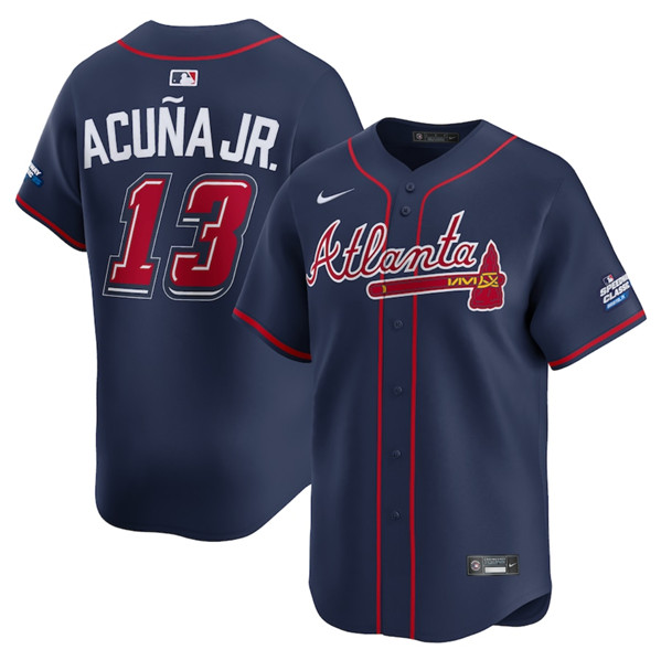 Men's Atlanta Braves #13 Ronald Acuña Jr. Navy 2025 Speedway Classic Alternate Limited Jersey