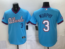 Men's Atlanta Braves #3 Dale Murphy Powder Blue 2026 City Connect Stadium Stitched Jersey