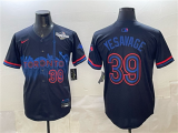 Men's Toronto Blue Jays #39 Trey Yesavage Navy 2025 World Series City Connect Limited Jersey