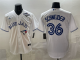 Men's Toronto Blue Jays #36 Davis Schneider White 2025 World Series Cool Base Stitched Jersey