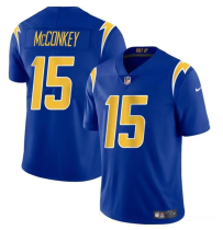 Men's Los Angeles Chargers #15 Ladd McConkey Royal 2024 Draft Vapor Limited Jersey