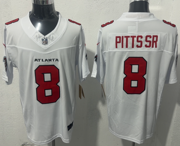 Men's Atlanta Falcons #8 Pitts Sr White 2026 New F.U.S.E. Vapor Untouchable Limited Jersey