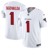 Men's Atlanta Falcons #1 Tua Tagovailoa White 2026 New F.U.S.E. Vapor Untouchable Limited Jersey