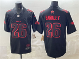 Men's Philadelphia Eagles #26 Saquon Barkley Black 2025 F.U.S.E. 'Stranger Things Edition' Limited Jersey