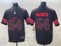 Men's San Francisco 49ers #54 Fred Warner Black 2025 F.U.S.E. 'Stranger Things Edition' Vapor Limited Jersey
