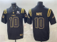 Men's New England Patriots #10 Drake Maye Black Gold 2025 F.U.S.E. With 6x Super Bowl Jersey