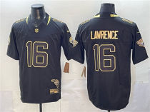 Men's Jacksonville Jaguars #16 Trevor Lawrence Black Gold 2025 F.U.S.E. With Patch Limited Jersey